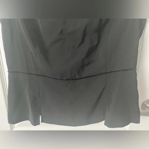Vintage  | Y2K Black Top W/ Velvet Bow Detail | Size 12 - Picture 7 of 8